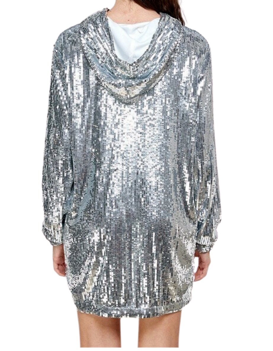 Gloria Sequin Hoodie Dress ThePoshPeople